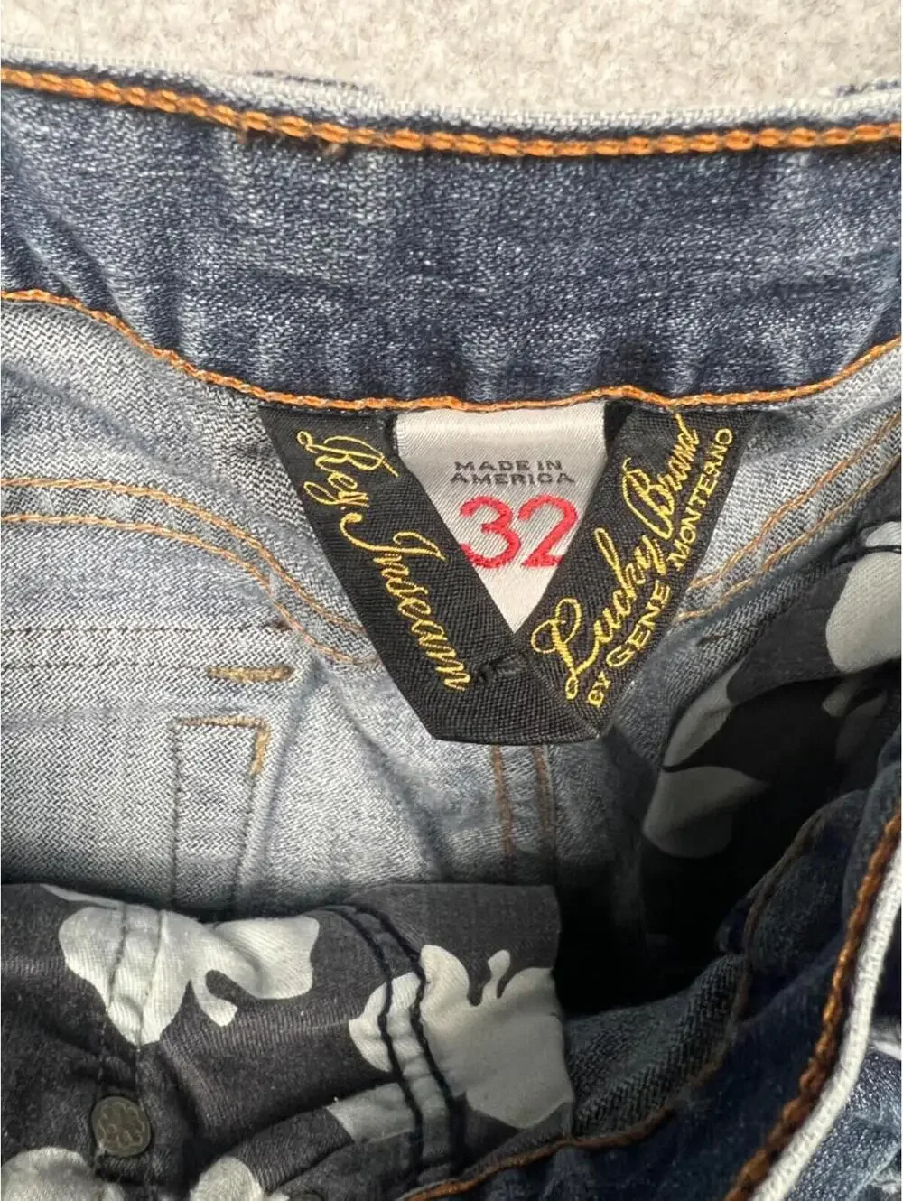Y2K 90s Lucky Brand Dungarees Zen Straight Leg Jeans Womens Sz 32 Flap Pocket